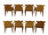 Set of 8 French Deco Style Armchairs - 3