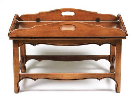 Ethan Allen Walnut Butler S Tray Coffee Table
