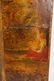 19th C. Leather Scenic Painted 4 Panel Screen - 5