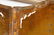 19th C. Leather Scenic Painted 4 Panel Screen - 6