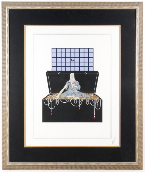 Erte "Avarice" Serigraph from 7 Deadly Sins Suite: Erte (Romain de Tirtoff, Russia & France, 1892-1990), "Avarice" from the Seven Deadly Sins suite produced in 1983, serigraph (silkscreen) on paper, pencil signed lower right margin, numbered in pencil