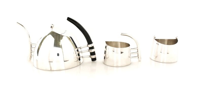 3 Pc. Silver Plate Tea Service, Christofle Style (1 of 10)