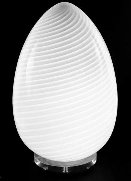 Vetri Murano Art Glass White Egg Lamp (1 of 5)