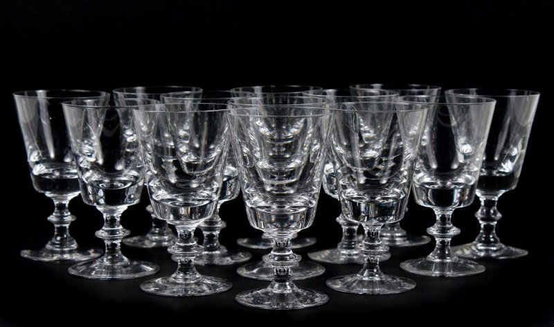 Set of 13 Val St. Lambert Crystal Goblets (1 of 9)