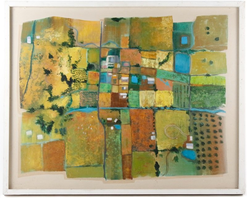 Nan S. Fowler, Oil on Board, "Bird's Eye View" (1 of 8)