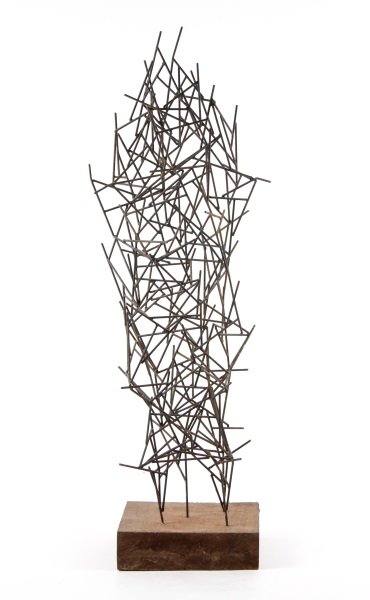 Glen Davis Openwork Brutalist Bronze Sculpture (1 of 8)