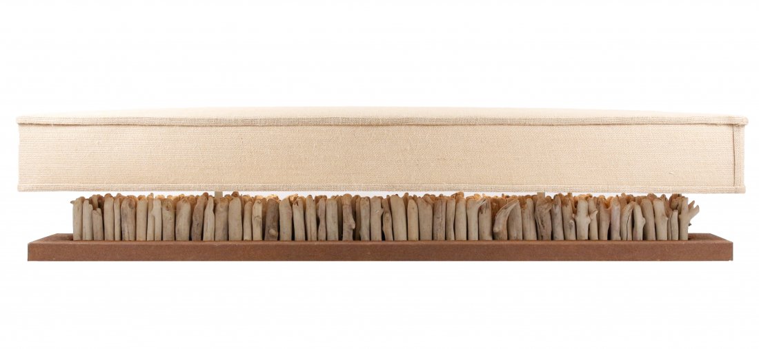 Driftwood & Oxidized Iron Console Table Lamp (1 of 10)