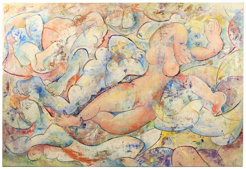 Large Philip Standish Read Oil, "Reclining Nudes" (1 of 9)