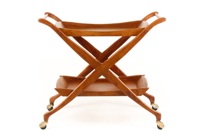 Mid-Century 2 Tier Rolling Tea or Bar Trolley (1 of 10)