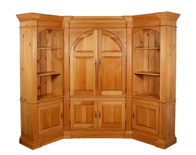 Large Custom Built 3 Pc Pine Corner Cabinet (1 of 10)