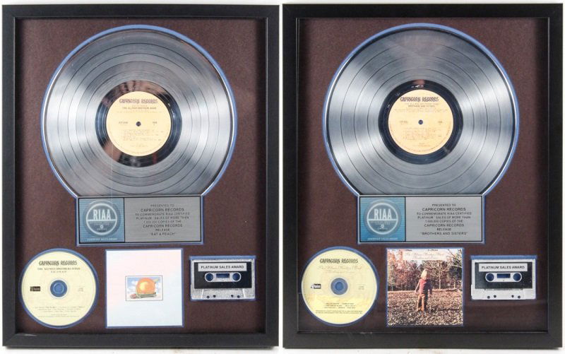 2 Platinum RIAA Records, The Allman Brothers Band (1 of 9)