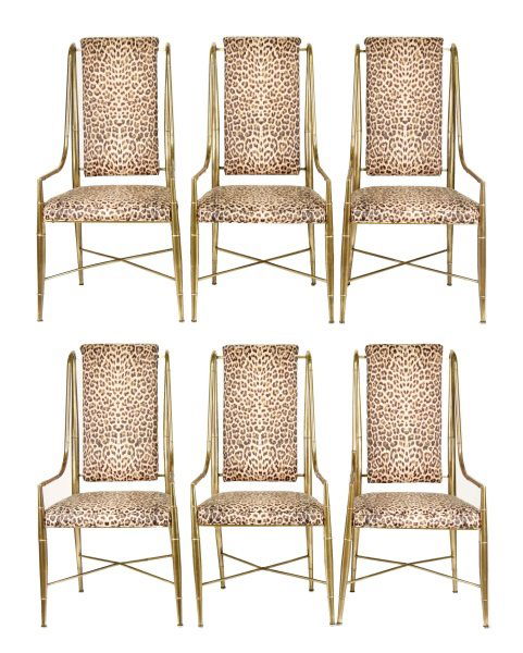 Set of 6 Mastercraft Brass Dining Chairs (1 of 10)