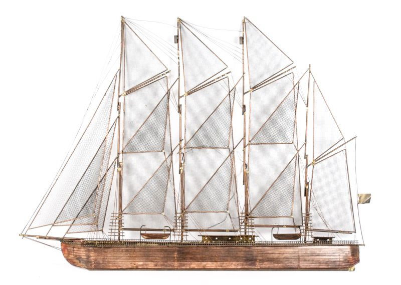 C. Jere Copper Boat Wall Sculpture, Marked (1 of 9)