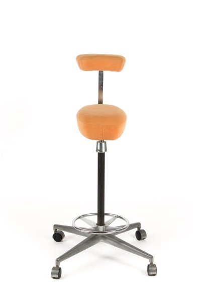 Perch Stool" by Herman Miller, Peach Upholstery (1 of 9)