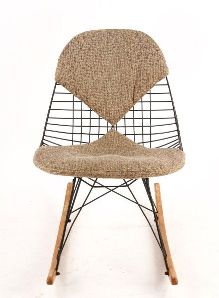 MCM Eames Wire Mesh & Tweed Bikini Rocker (1 of 7)