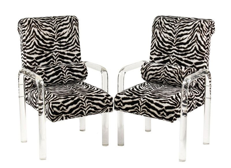 Pair of Charles Hollis Jones Lucite Armchairs (1 of 10)