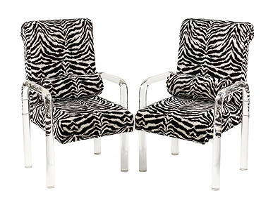 Pair of Charles Hollis Jones Lucite Armchairs (1 of 10)