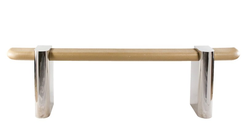 Modern Plaster & Steel Low Sofa Table (1 of 9)