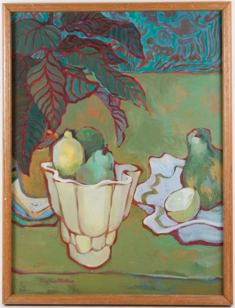 M.S. Porter, O/C, "Still Life w/ Lemon & Pear" (1 of 8)
