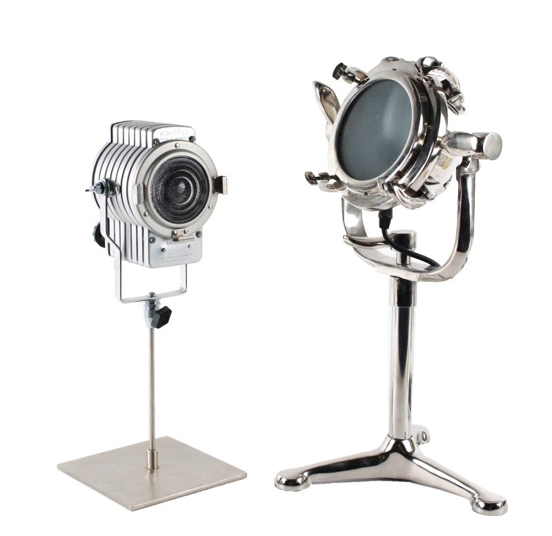 Two Table Top White Metal Spot Light Lamps (1 of 10)