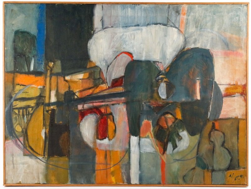 Martha Bloom, Modern Abstract Oil on Canvas (1 of 8)