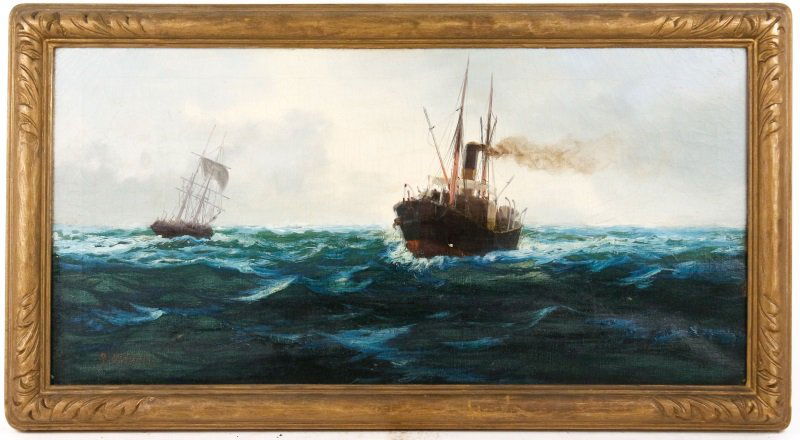 Lester Sutcliffe, "The High Seas" O/C, Signed (1 of 10)