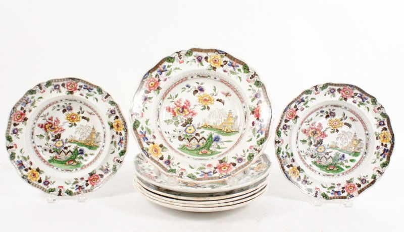 8 PCS of Ashworth Bros Ironstone China, 19th C. (1 of 10)