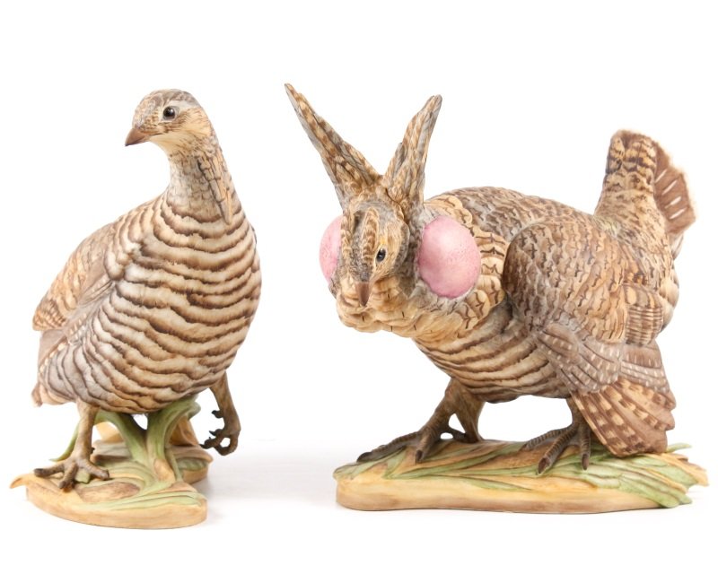 Pair of Boehm "Lesser Prairie Chicken" Figurines (1 of 10)