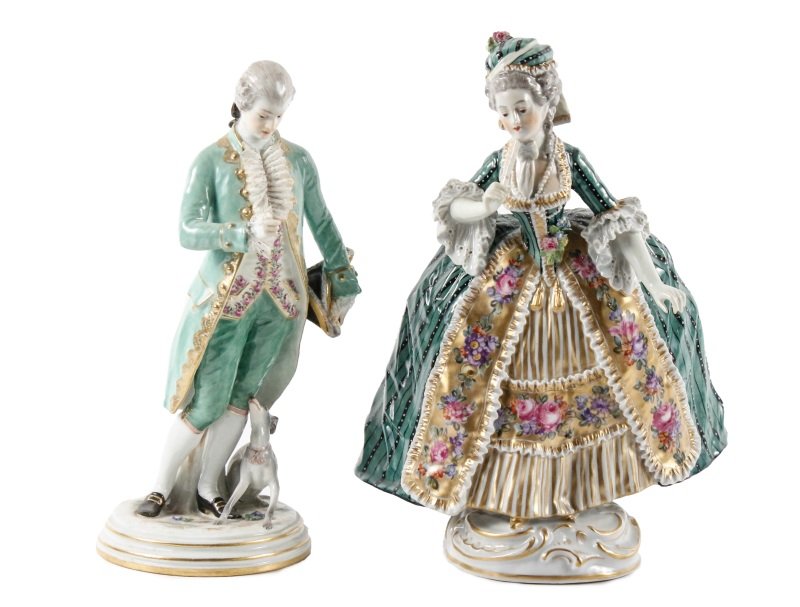 2 Continental Porcelain Figures, Sevres & Meissen (1 of 10)