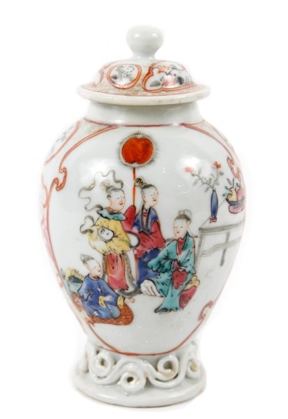 Chinese Export Mandarin Teapoy or Caddy, 18th C (1 of 10)