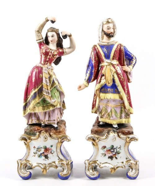 19th C. Continental Figural Censers, Persian Motif (1 of 10)