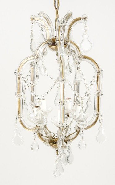 Louis XV Style Gilt Metal & Crystal Chandelier (1 of 9)