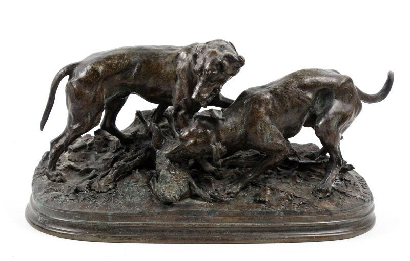 Pierre Jules Mene Signed Bronze "Chasse au Lievre" (1 of 10)