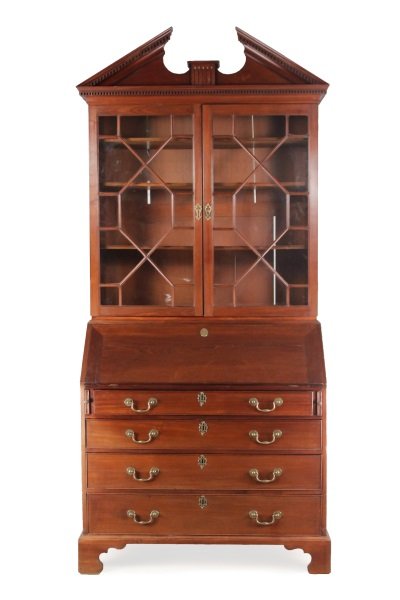 20th C. Mahogany Secretary Desk & Bookcase (1 of 10)