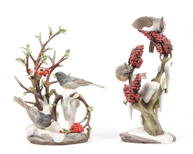 Boehm "Junco" (#400-12) & "Tufted Titmice" (482) (1 of 10)