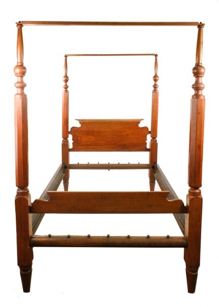 American 19th Century Walnut Four Poster Bed (1 of 7)