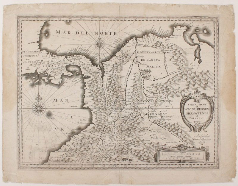 Dutch Map of Panama & South America, circa 1630s (1 of 10)