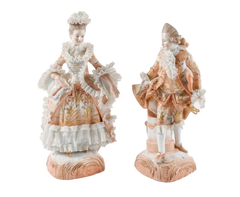 Pair of Sitzendorf Porcelain Figurines (1 of 10)