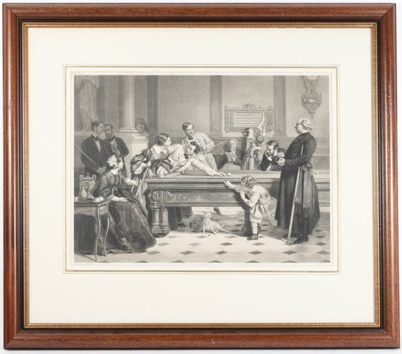 Claude Thielley, "La Partie de Billiard", Litho (1 of 10)