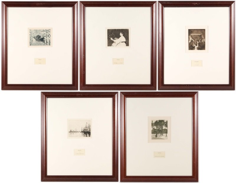 Group of 5 Lauzet Etchings of Impressionist Works (1 of 7)