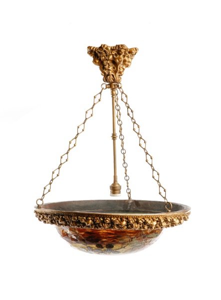 Daum Cameo Glass Overlaid & Etched Plafonnier (1 of 6)