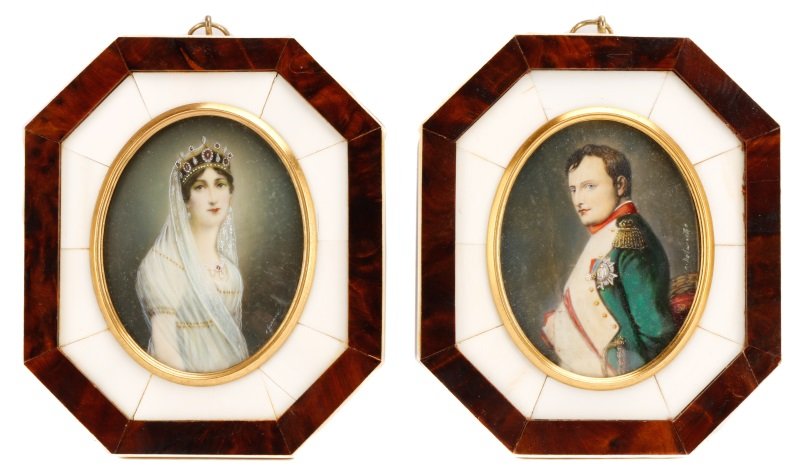 Pair of Miniature Portraits, Napoleon & Josephine (1 of 8)