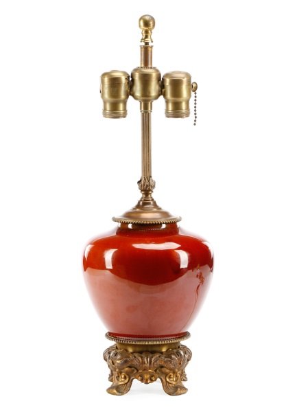 Rookwood Bronze Mounted Flambe Table Lamp (1 of 8)