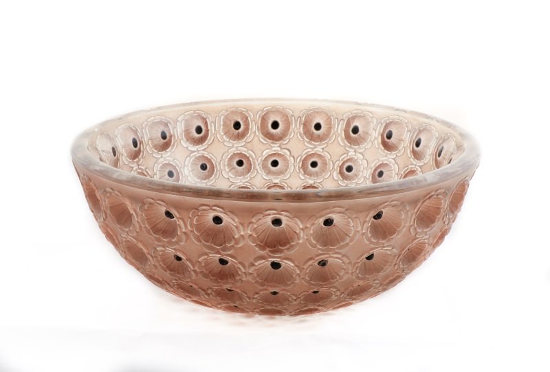 Lalique Clear & Black Frosted Crystal Nemours Bowl (1 of 8)