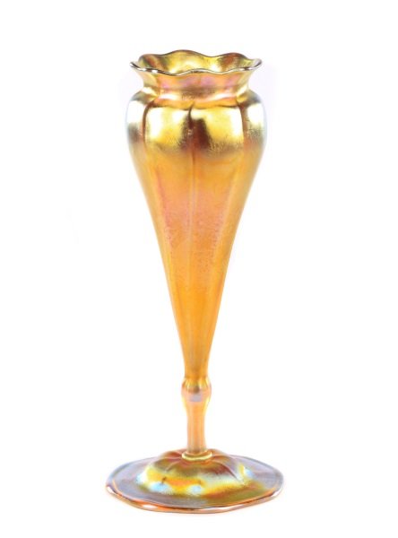 Louis Comfort Tiffany Gold Favrile Floriform Vase (1 of 9)