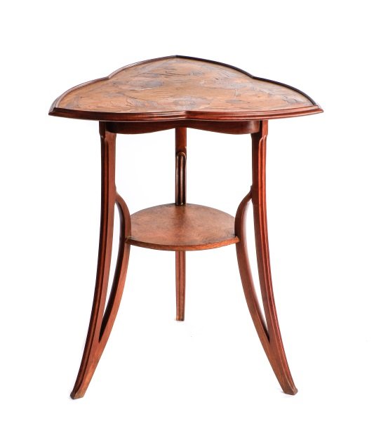 Louis Majorelle Signed Two Tier Inlaid Side Table (1 of 9)