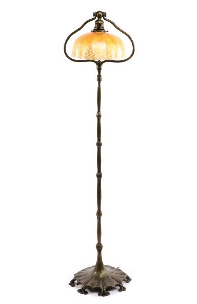 Tiffany Studios Bronze Floor Lamp w/Favrile Shade (1 of 7)