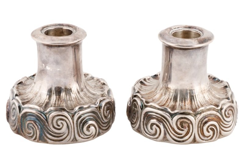 Pair Art Nouveau Style Tiffany .925 Candlesticks (1 of 5)