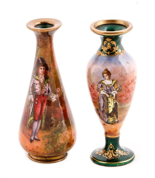 Group of 2 19th/20th C. French Enamel Bud Vases (1 of 9)