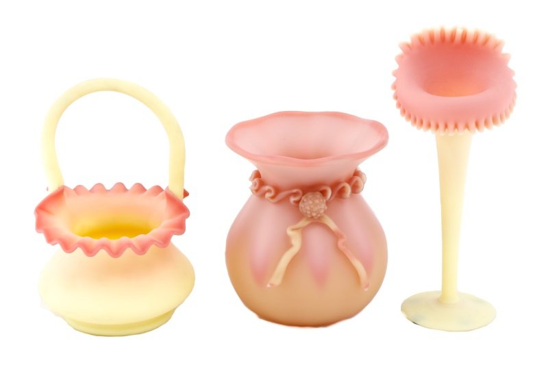 3 Pieces of Mount Washington Burmese Glass (1 of 4)